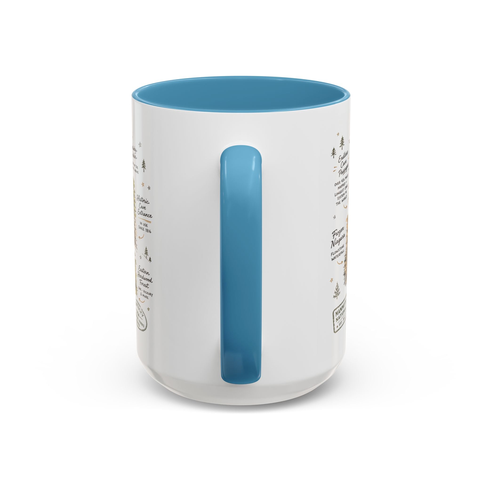 Mammoth Cave National Park Coffee Mug | Kentucky Cave Exploration Hiking Gift | Accent Color Ceramic 11oz 15oz