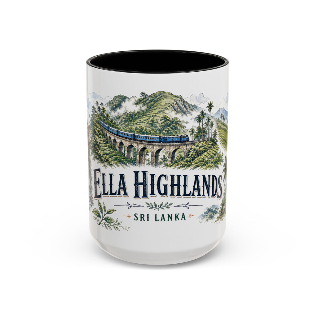 Ella Highlands Mug, Sri Lanka Travel Souvenir, Bucket List Gift, Accent Ceramic Coffee Mug 11oz 15oz