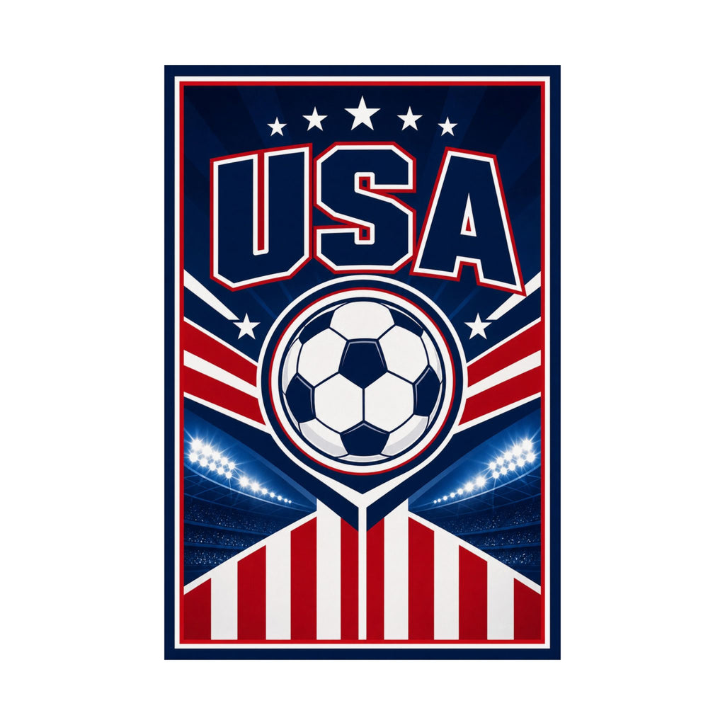 USA Soccer Fan Art Poster | Matte Vertical Poster | World Cup 2026 Wall Decor