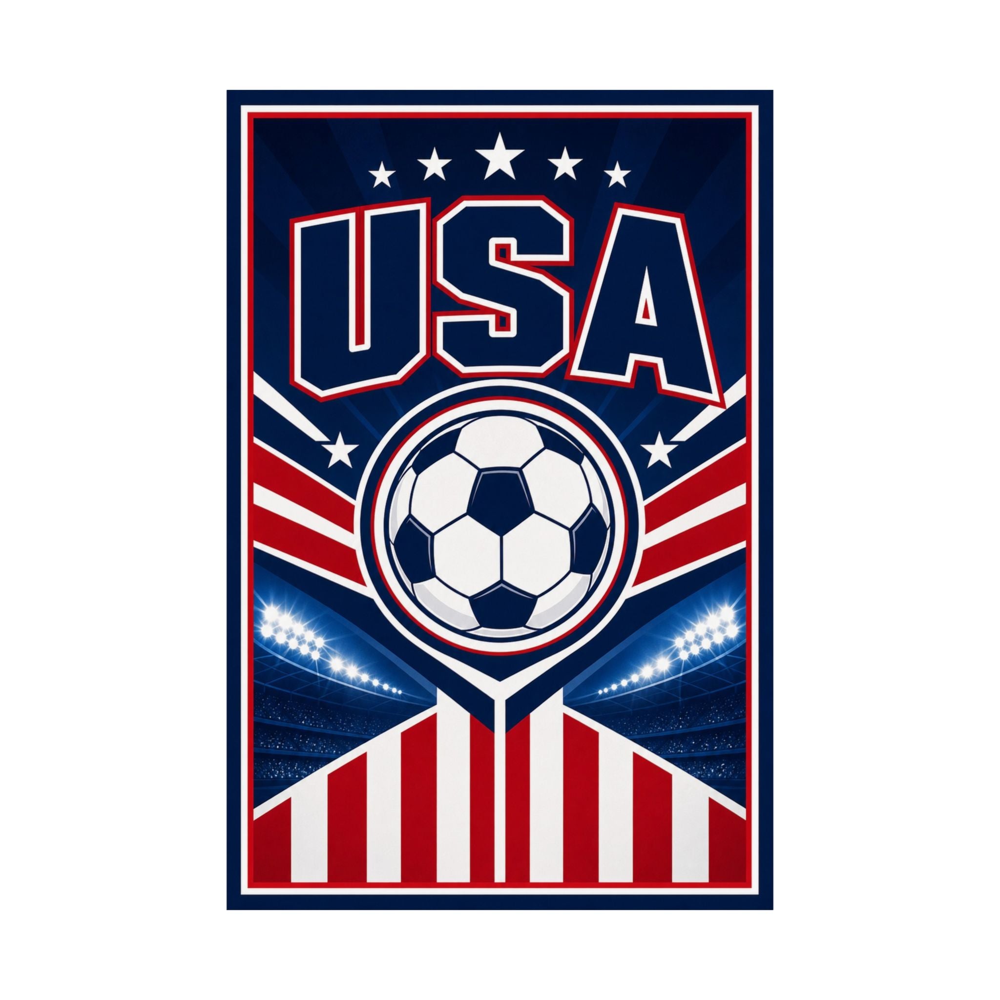 USA Soccer Fan Art Poster | Matte Vertical Poster | World Cup 2026 Wall Decor