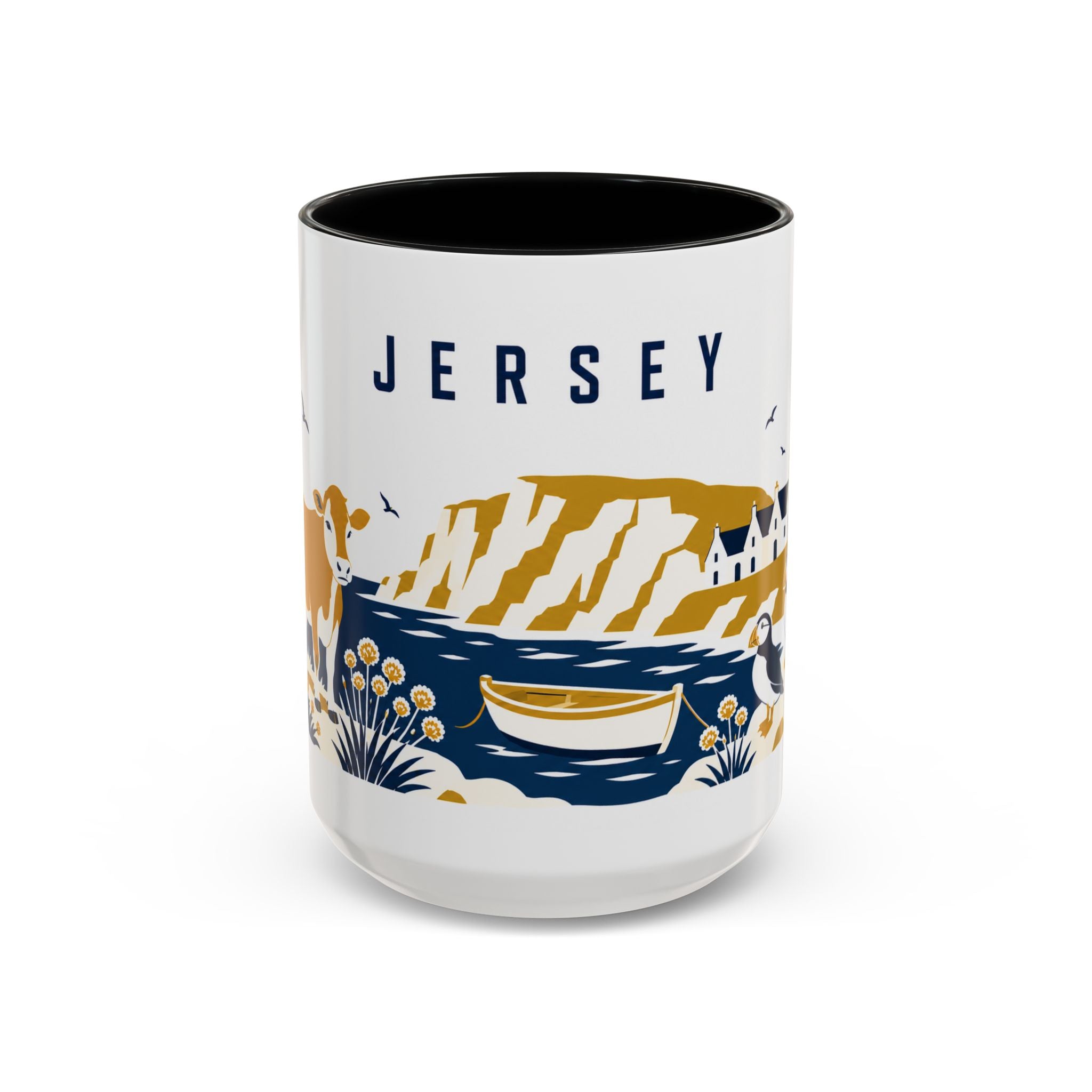 Jersey Coffee Mug | Travel Souvenir Accent Mug | Country Gift Ceramic Cup 11oz 15oz