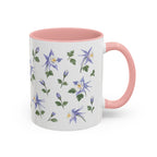 Colorado Rocky Mountain columbine Mug, State Flower Floral Coffee Cup, 11oz Botanical Gift
