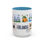 Orlando Coffee Mug | Postage Stamp Collage Mug | Travel Souvenir Accent Cup 11oz 15oz
