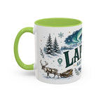 Lapland Coffee Mug | Travel Destination Souvenir Gift | Accent Color Ceramic 11oz 15oz