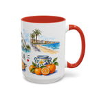 Valencia Illustrated Travel Mug | City Souvenir Accent Coffee Mug | 11oz 15oz Ceramic Cup