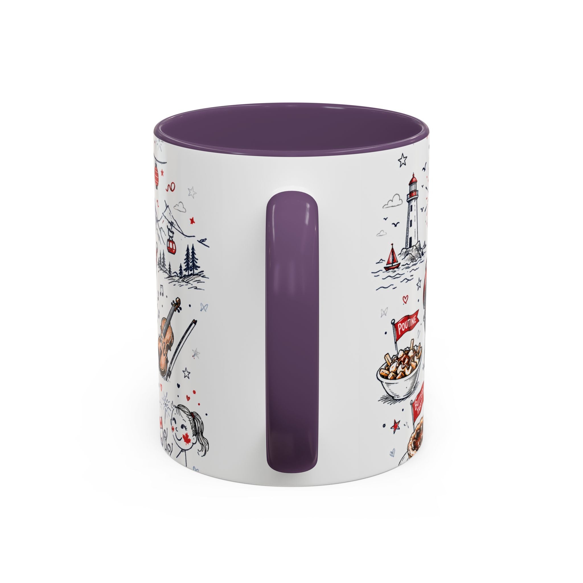 Canada Day Coffee Mug | Canadian Pride Gift | Accent Color Ceramic 11oz 15oz