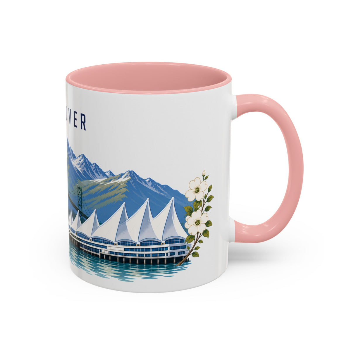 Vancouver Coffee Mug | Canada Travel Souvenir | Porcelain Decal City Gift | 11oz 15oz Accent Mug