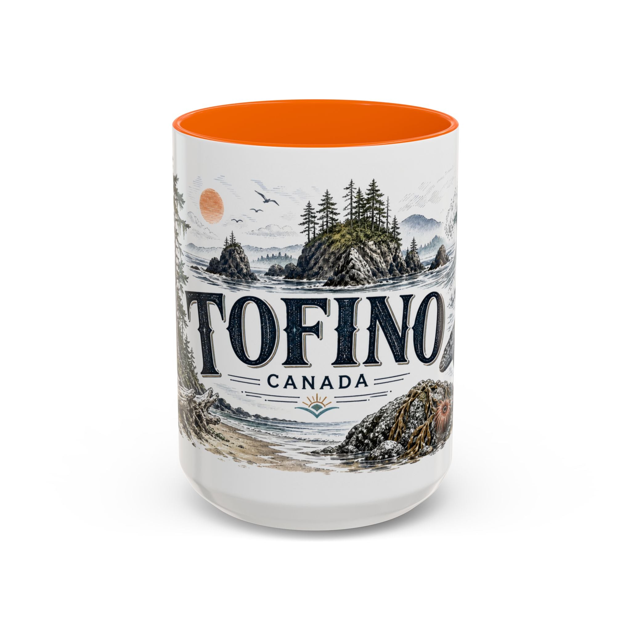 Tofino Mug, Canada Travel Souvenir, Bucket List Gift, Accent Ceramic Coffee Mug 11oz 15oz