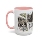 Ellora Caves Mug, India Travel Souvenir, Bucket List Gift, Accent Ceramic Coffee Mug 11oz 15oz