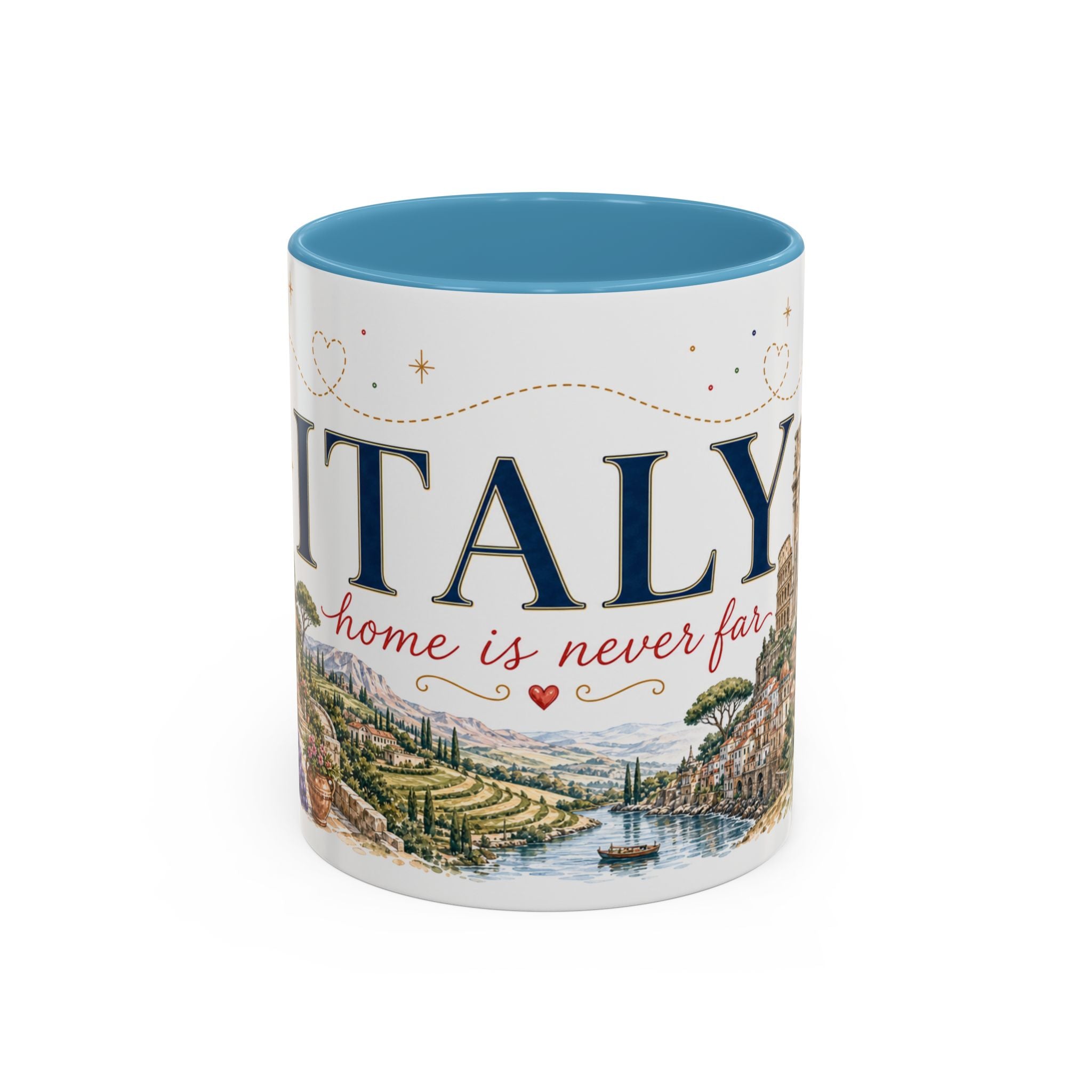 Italy Home Country Mug | Moving Away Gift | Long Distance Friendship | 11 oz 15 oz Accent Mug