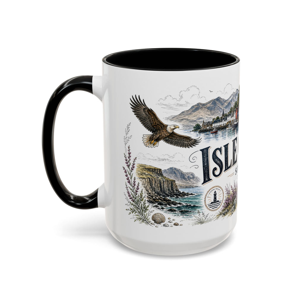 Isle of Mull Mug, Scotland Travel Souvenir, Bucket List Gift, Accent Ceramic Coffee Mug 11oz 15oz