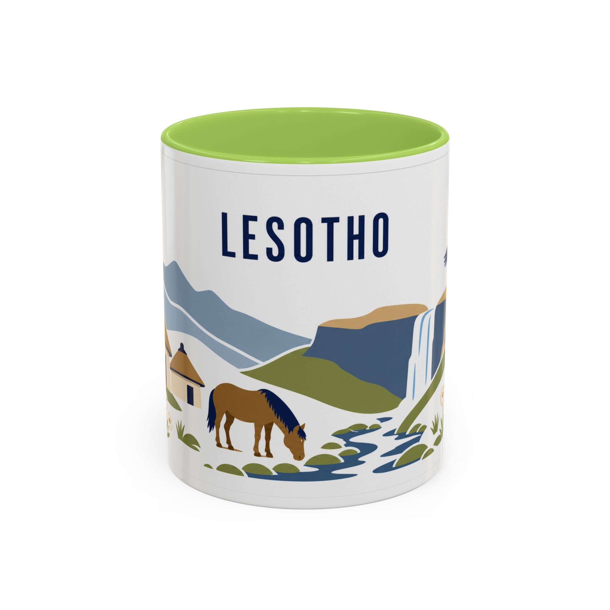 Lesotho Coffee Mug | Travel Souvenir Accent Mug | Country Gift Ceramic Cup 11oz 15oz