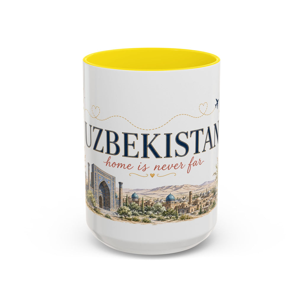 Uzbekistan Home Country Mug | Moving Away Gift | Long Distance Friendship | 11 oz 15 oz Accent Mug