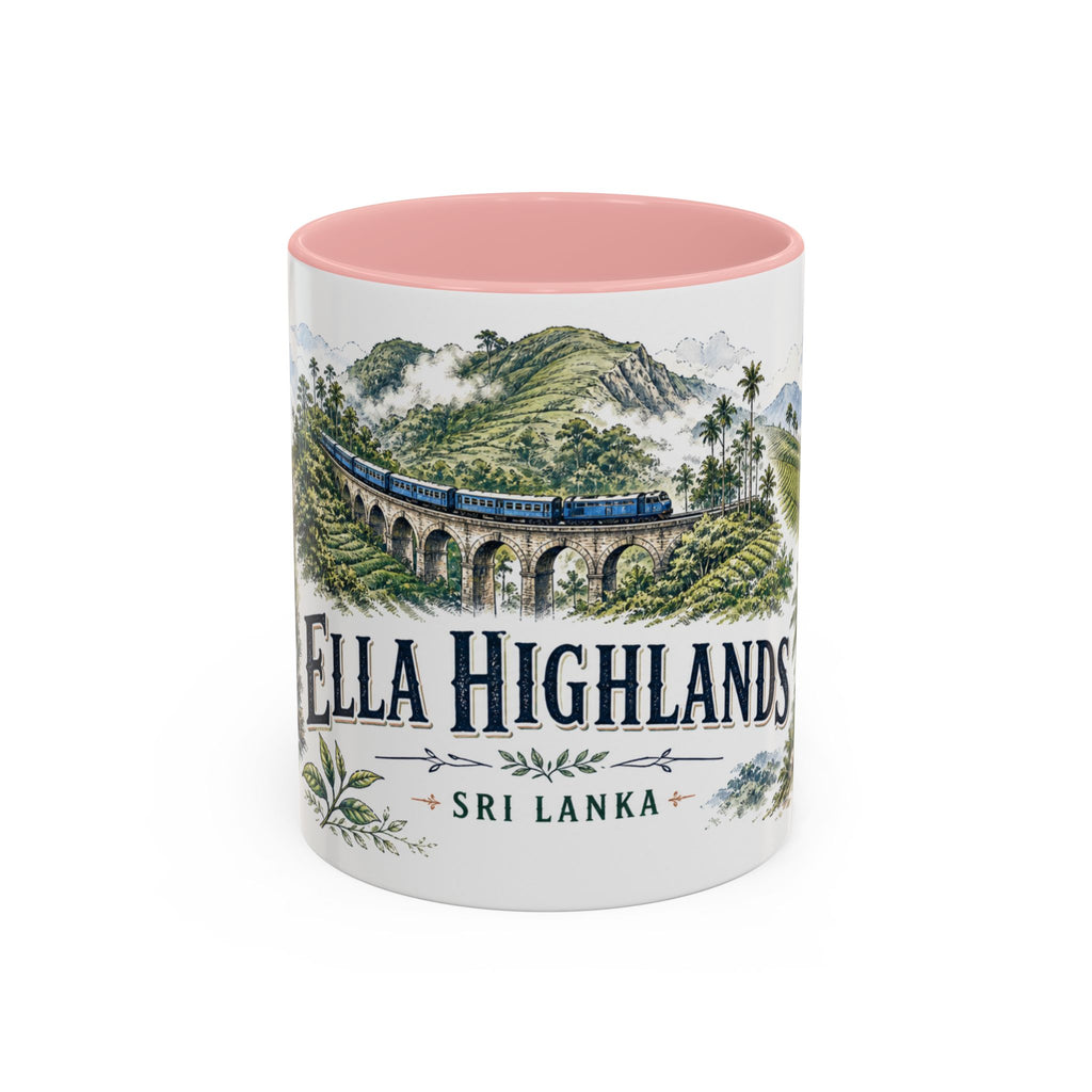 Ella Highlands Mug, Sri Lanka Travel Souvenir, Bucket List Gift, Accent Ceramic Coffee Mug 11oz 15oz