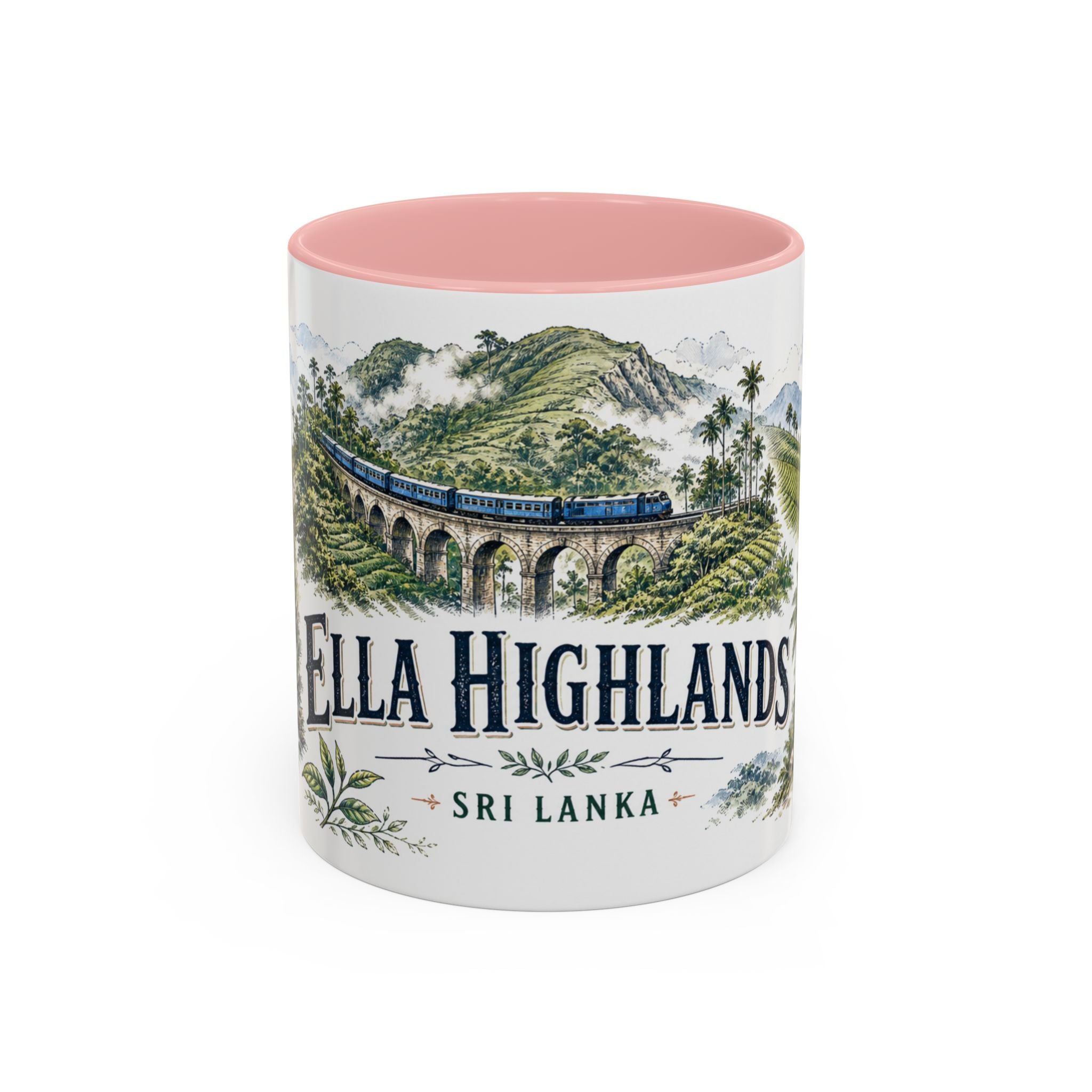 Ella Highlands Mug, Sri Lanka Travel Souvenir, Bucket List Gift, Accent Ceramic Coffee Mug 11oz 15oz
