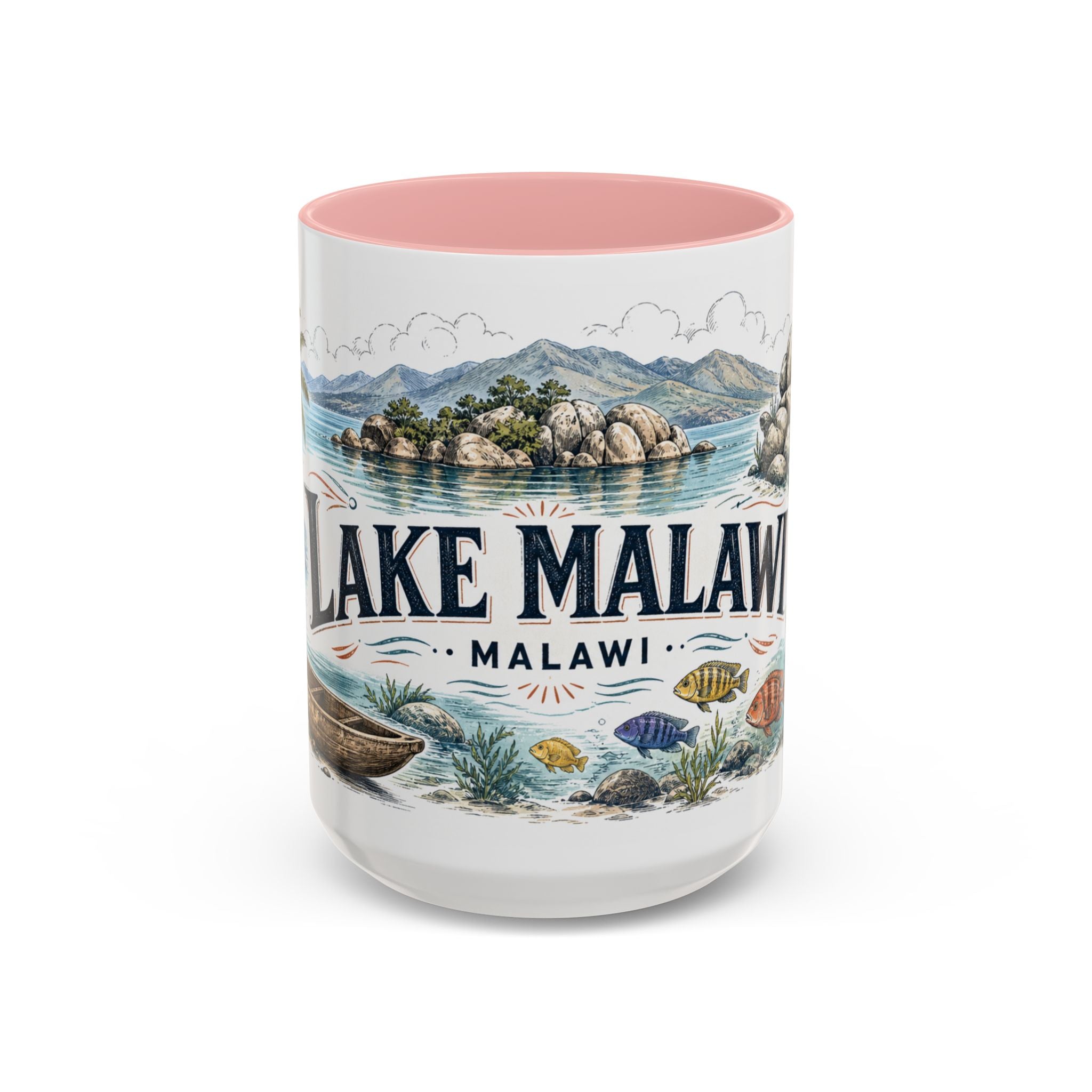 Lake Malawi Mug, Malawi Travel Souvenir, Bucket List Gift, Accent Ceramic Coffee Mug 11oz 15oz