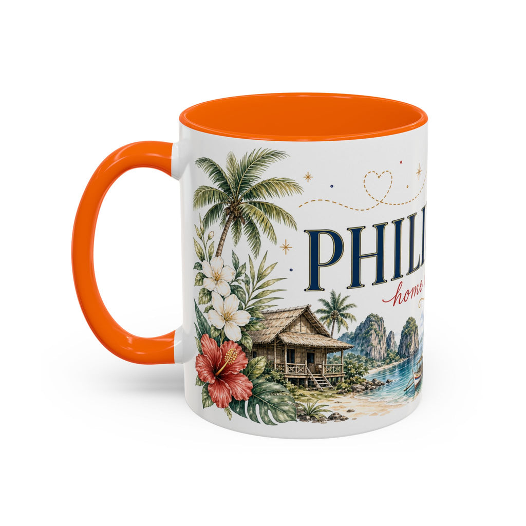 Philippines Home Country Mug | Moving Away Gift | Long Distance Friendship | 11 oz 15 oz Accent Mug