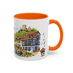 Kaysersberg Illustrated Travel Mug | France Souvenir Accent Coffee Mug | 11oz 15oz Ceramic Cup