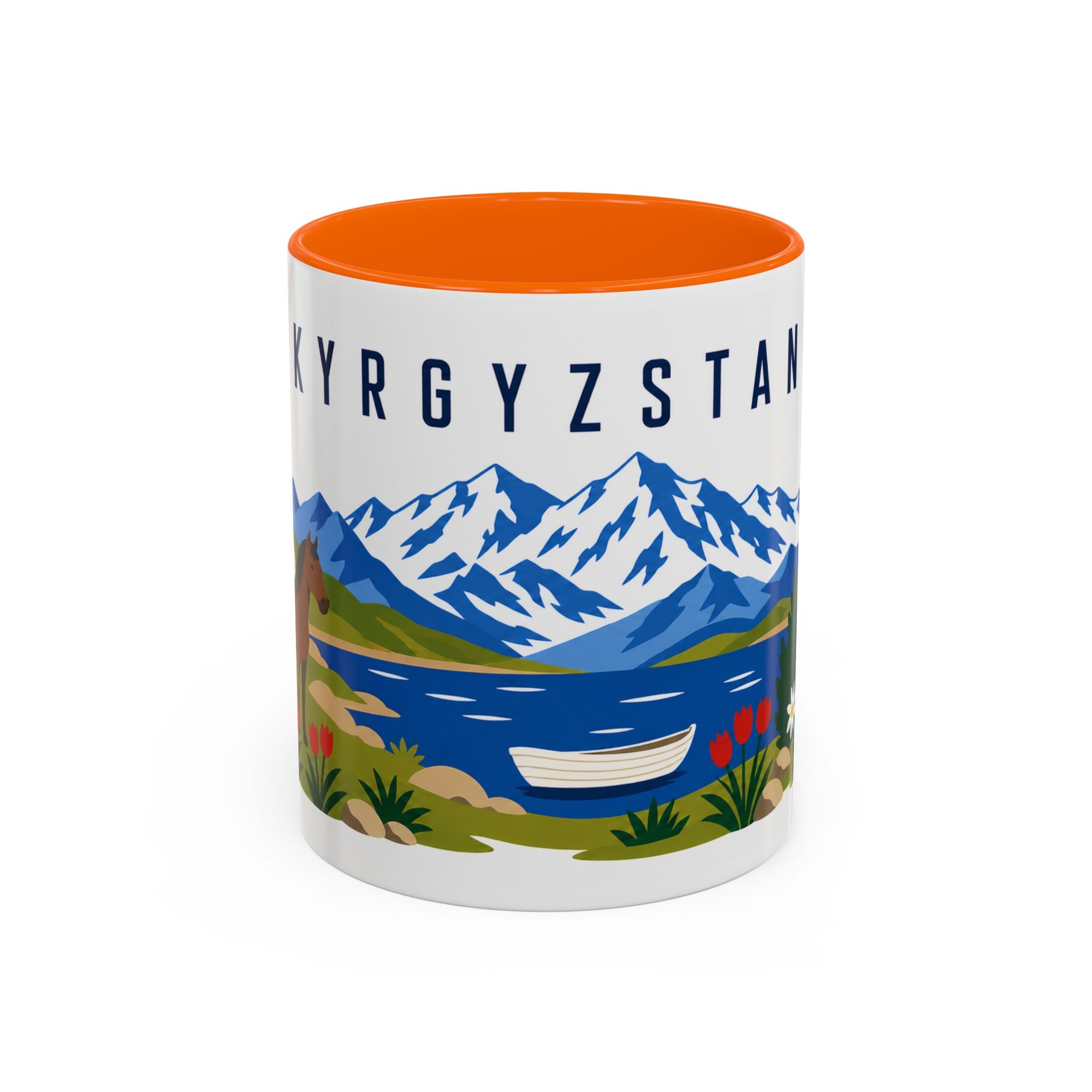 Kyrgyzstan Coffee Mug | Travel Souvenir Accent Mug | Country Gift Ceramic Cup 11oz 15oz