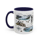 Kenai Fjords National Park Coffee Mug | Alaska Coastal Wildlife Hiking Gift | Accent Color Ceramic 11oz 15oz
