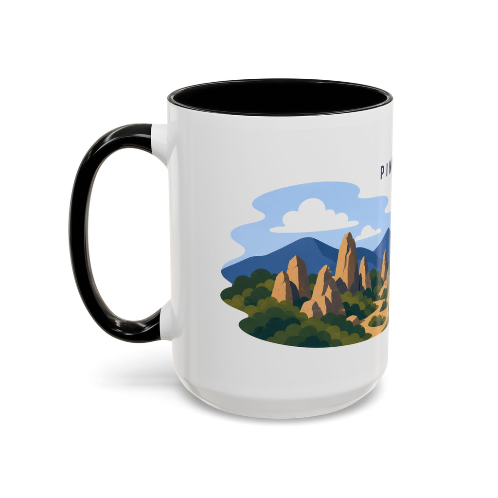 Pinnacles National Park Coffee Mug | Solid Color Block Park Souvenir | 11oz 15oz Accent Mug
