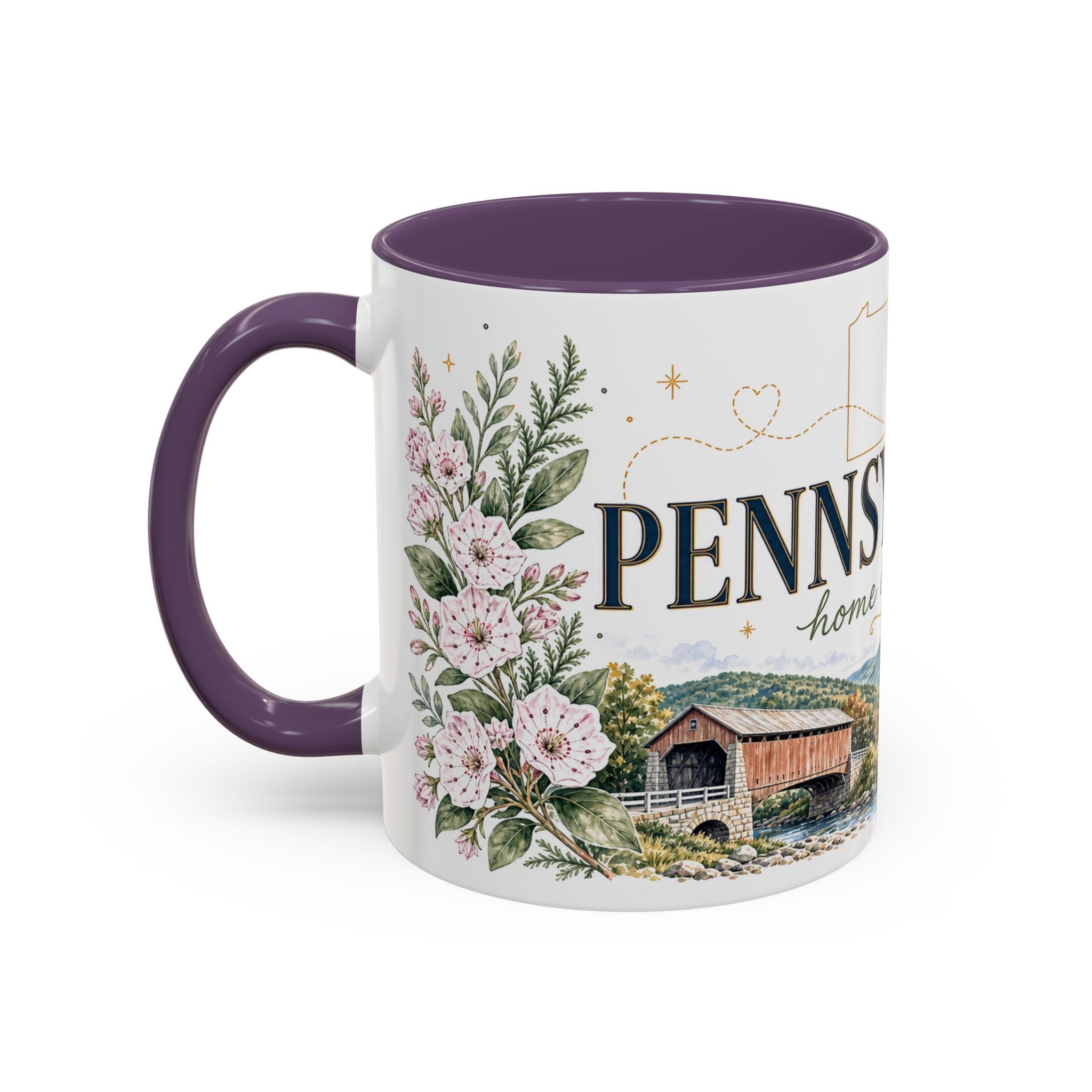 Pennsylvania Home State Mug | Moving Away Gift | Long Distance Friendship Coffee Cup | 11oz 15oz Accent Mug