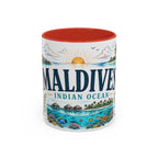 Maldives Coffee Mug | Travel Destination Souvenir Gift | Accent Color Ceramic 11oz 15oz