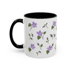 Illinois Violet Mug, State Flower Floral Coffee Cup, 11oz Botanical Gift