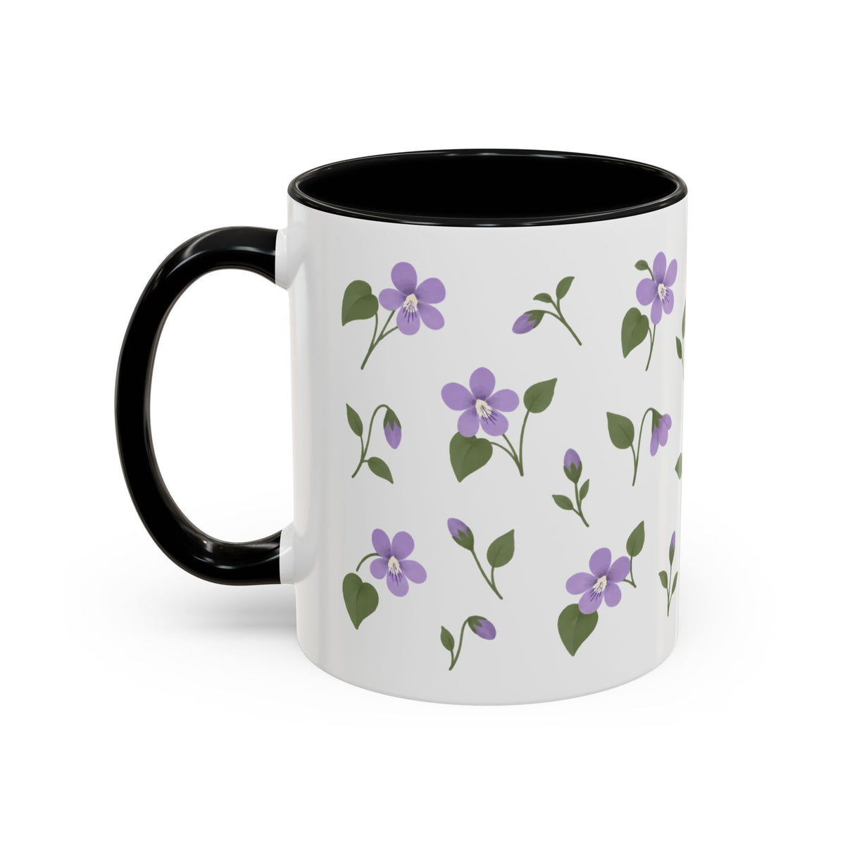 Illinois Violet Mug, State Flower Floral Coffee Cup, 11oz Botanical Gift