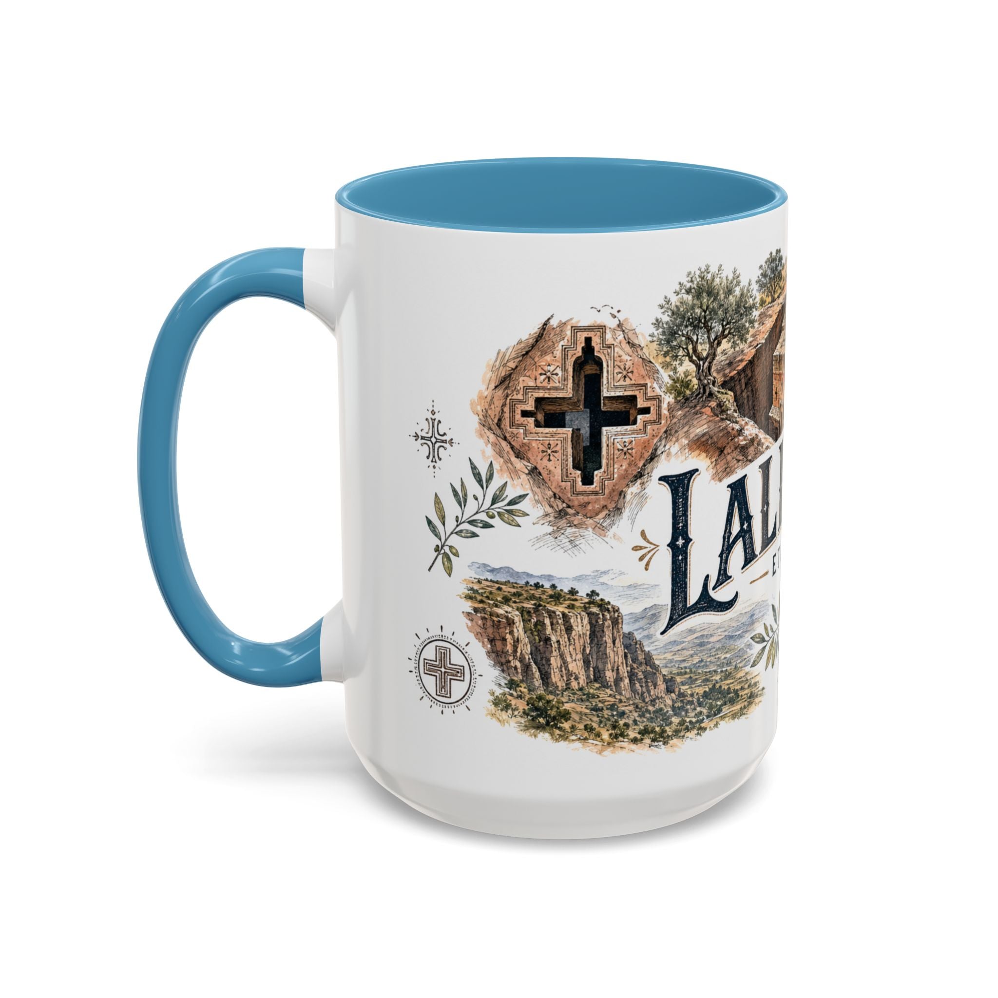 Lalibela Mug, Ethiopia Travel Souvenir, Bucket List Gift, Accent Ceramic Coffee Mug 11oz 15oz