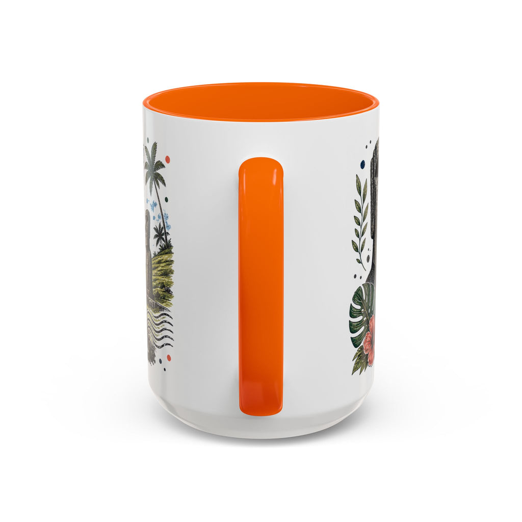 Easter Island Coffee Mug | Travel Destination Souvenir Gift | Accent Color Ceramic 11oz 15oz