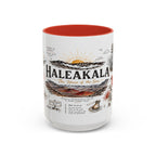 Haleakala National Park Coffee Mug | Hawaii Maui Sunrise Crater Gift | Accent Color Ceramic 11oz 15oz