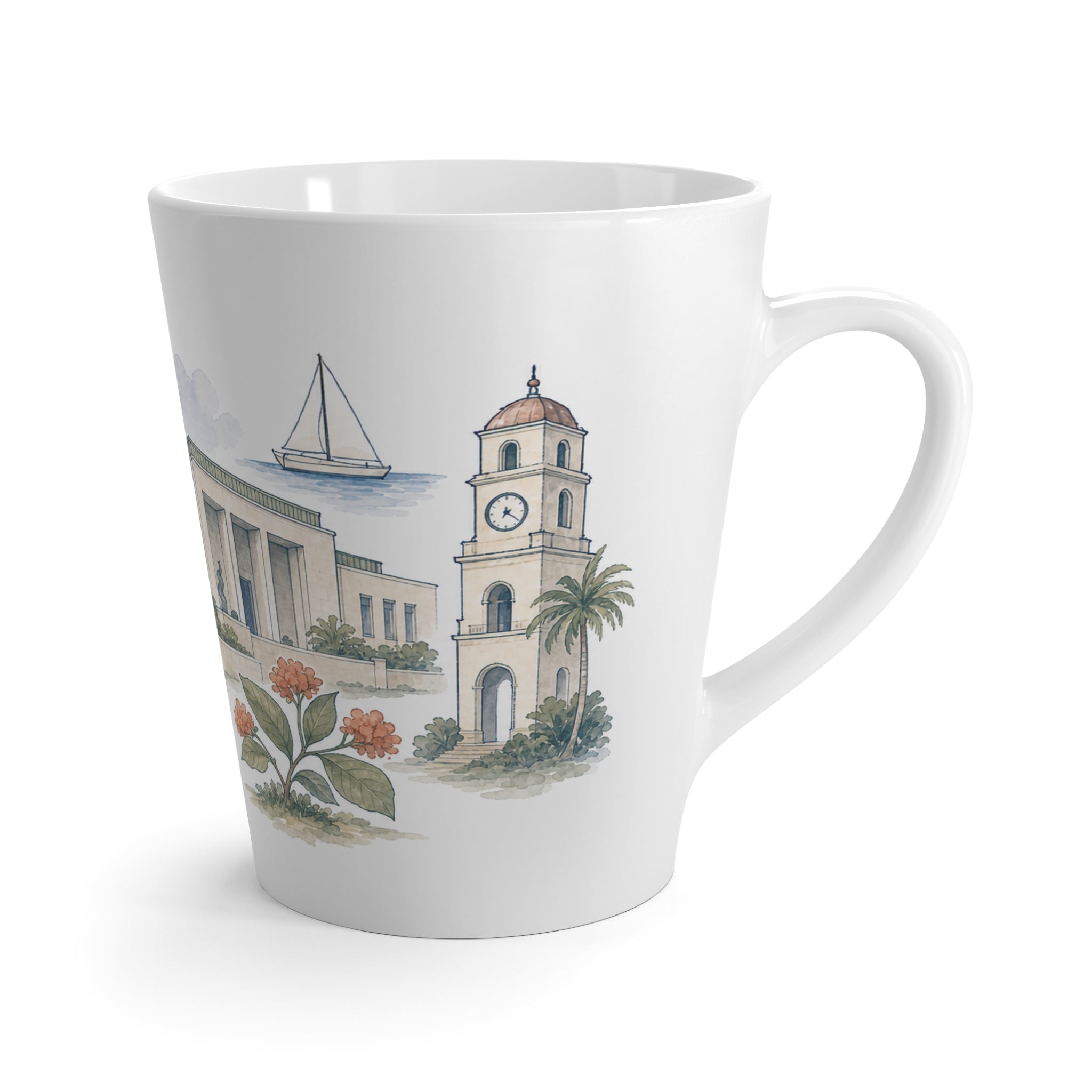 West Palm Beach Latte Mug | Watercolor City Travel Mug | 12 oz Ceramic Souvenir Gift