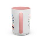Chiang Mai Coffee Mug | Postage Stamp Collage Mug | Travel Souvenir Accent Cup 11oz 15oz
