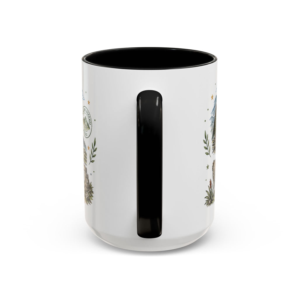 Machu Picchu Coffee Mug | Travel Destination Souvenir Gift | Accent Color Ceramic 11oz 15oz
