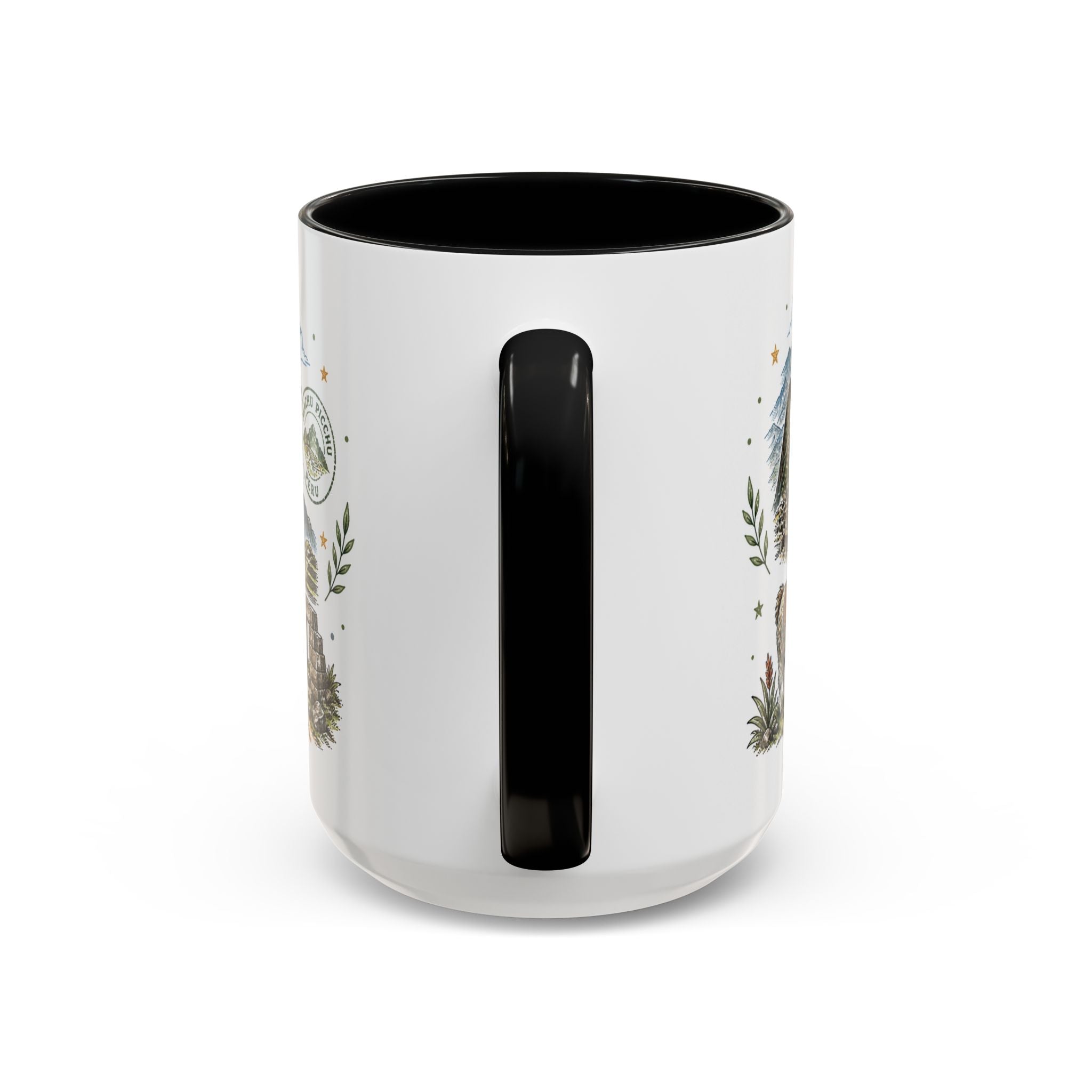 Machu Picchu Coffee Mug | Travel Destination Souvenir Gift | Accent Color Ceramic 11oz 15oz