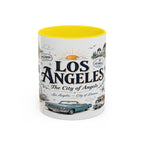 Los Angeles Coffee Mug | California Souvenir City Gift | Accent Color Ceramic 11oz 15oz