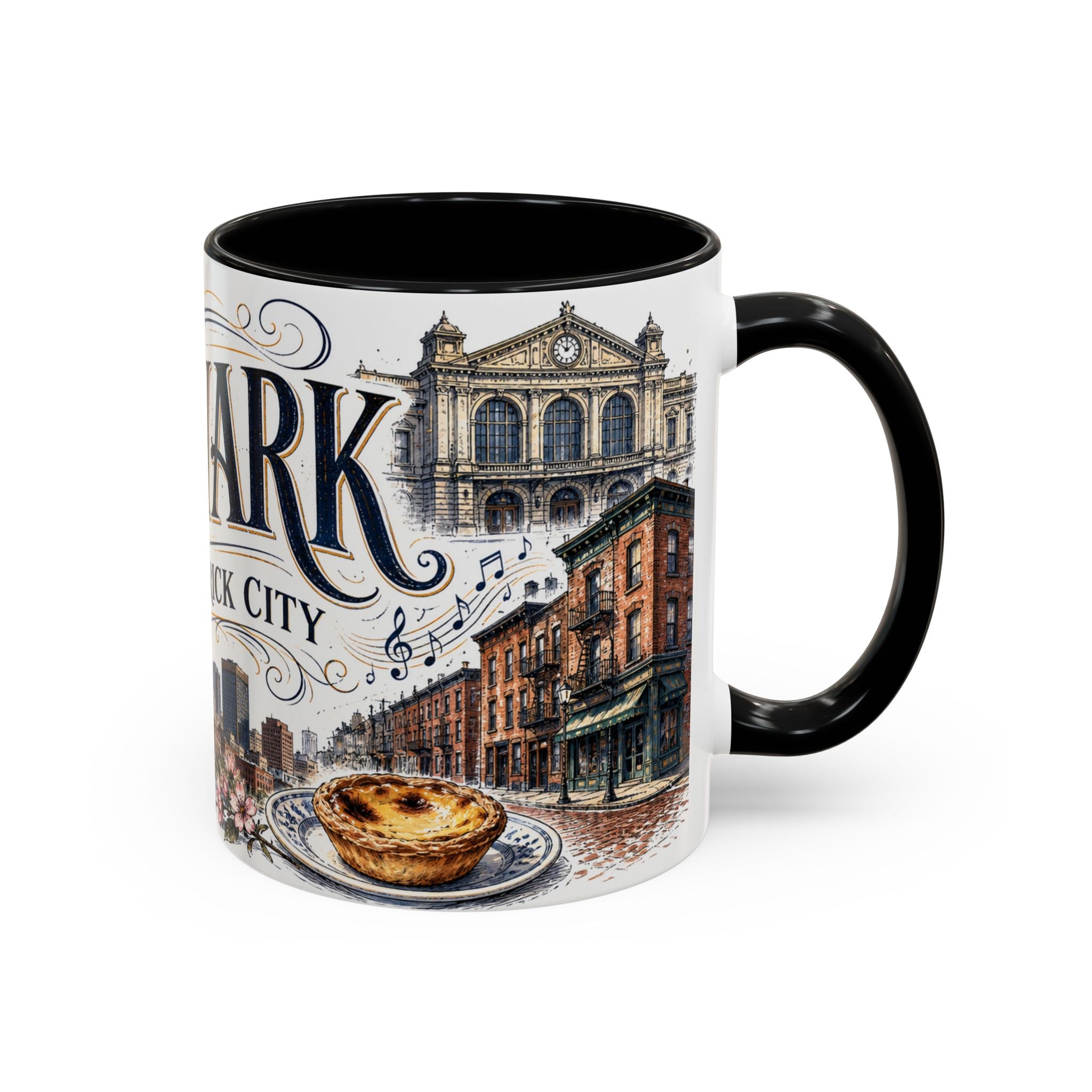 Newark Coffee Mug | United States Travel Souvenir | Vintage Illustrated City Gift | 11 oz 15 oz Accent Mug