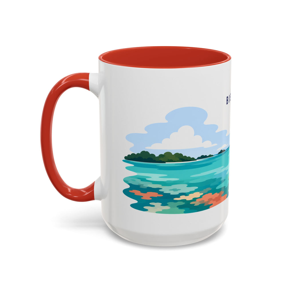 Biscayne National Park Coffee Mug | Solid Color Block Park Souvenir | 11oz 15oz Accent Mug