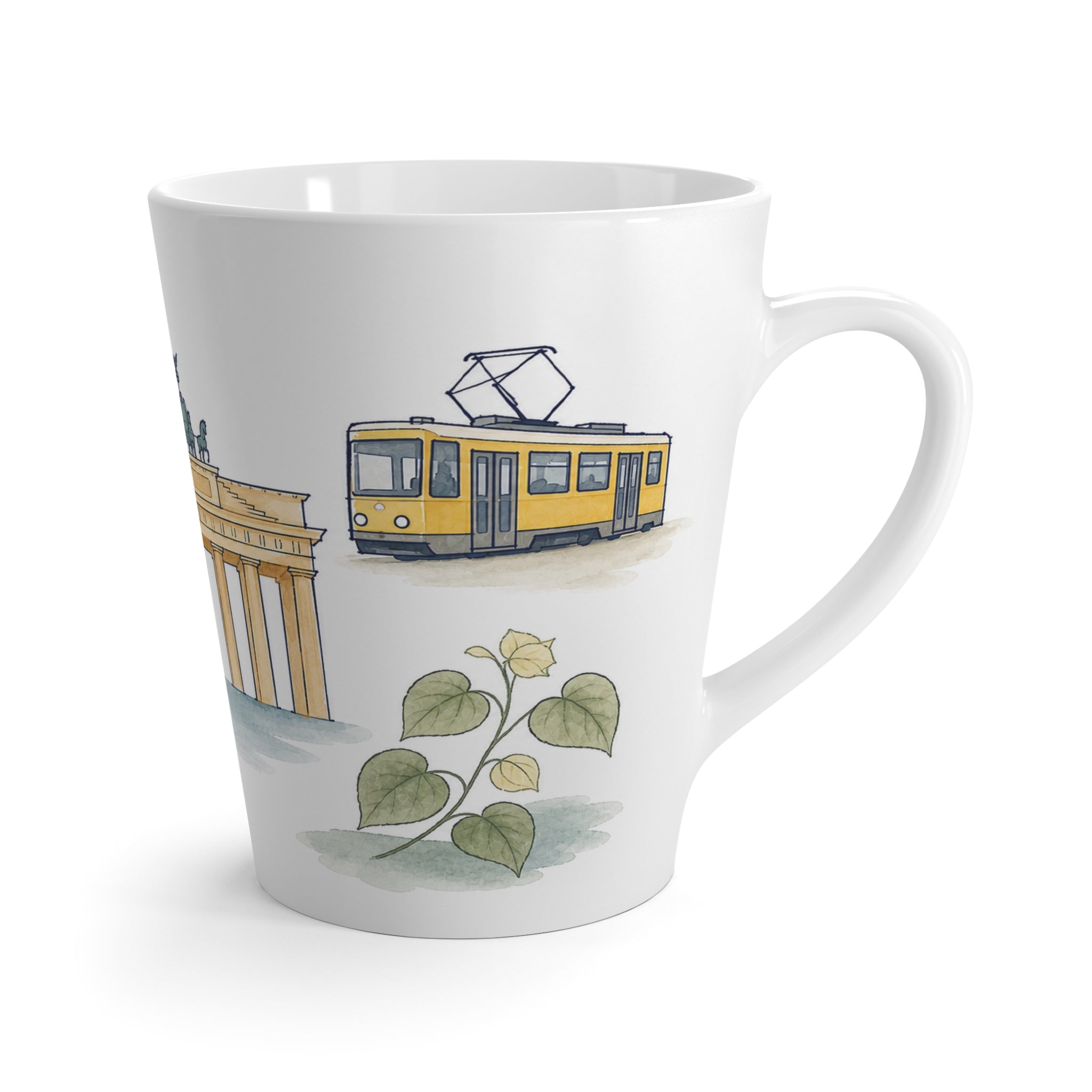 Berlin Latte Mug | Watercolor City Travel Mug | 12 oz Ceramic Souvenir Gift