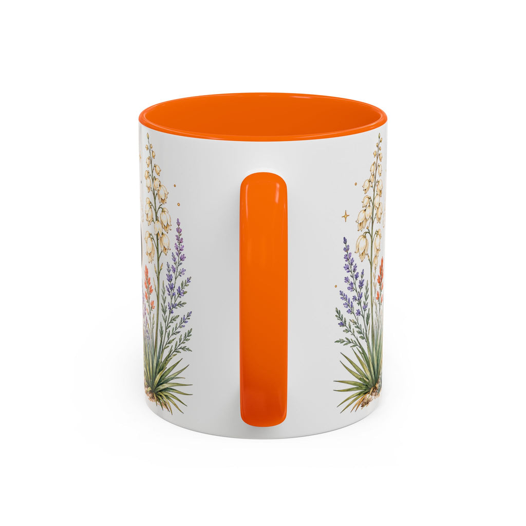 New Mexico State Map Mug | Desert Scenery, Yucca Flower Accent Coffee Cup