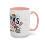 Grandma's Kitchen Hugs Coffee Mug | Gift From Grandkids | Accent Color Ceramic 11oz 15oz