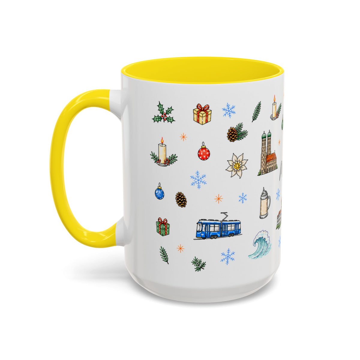 Munich Christmas Mug | Watercolor City Souvenir, Travel Gift (11oz/15oz)