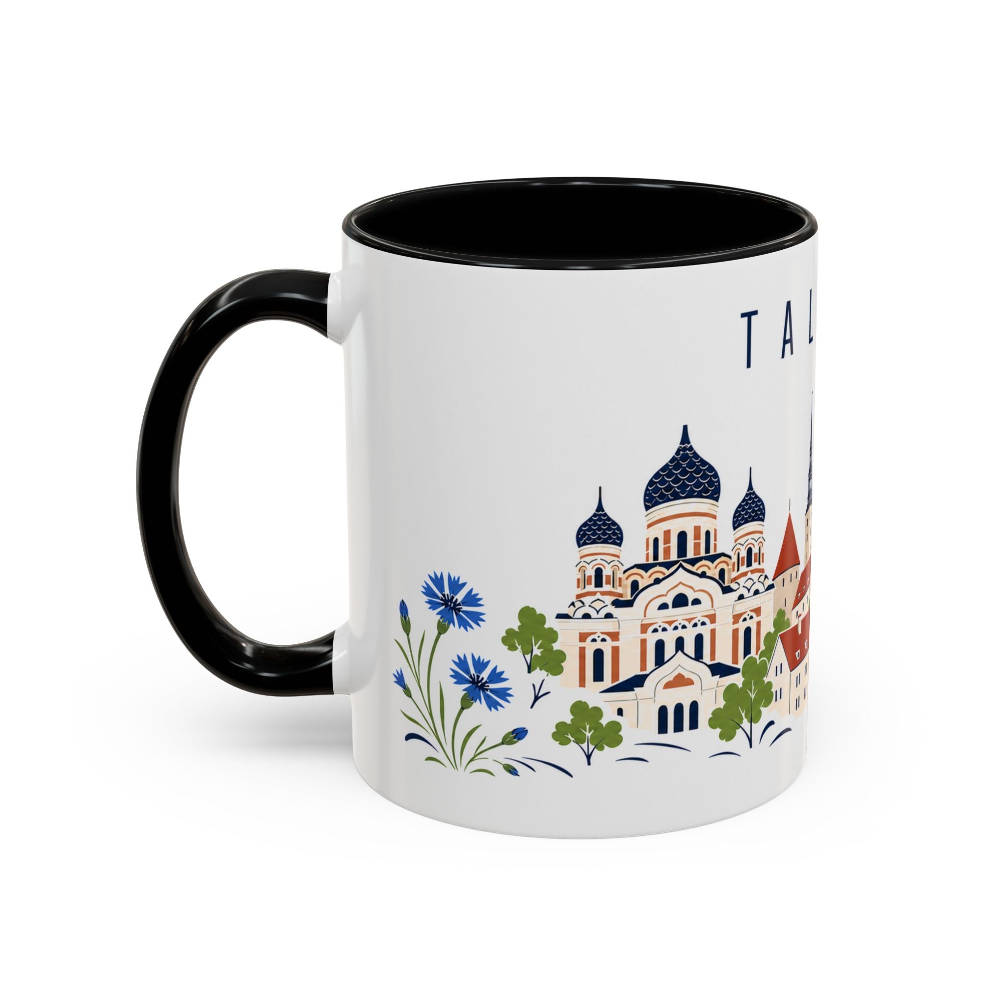 Tallinn Coffee Mug | Estonia Travel Souvenir | Porcelain Decal City Gift | 11oz 15oz Accent Mug