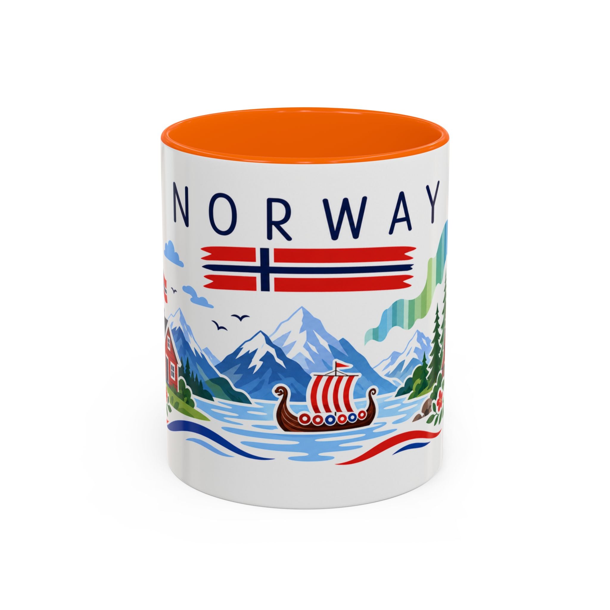 Norway Coffee Mug | Travel Souvenir Accent Mug | Country Gift Ceramic Cup 11oz 15oz