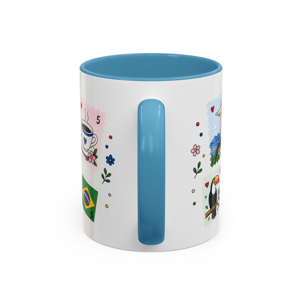 Rio de Janeiro Coffee Mug | Postage Stamp Collage Mug | Travel Souvenir Accent Cup 11oz 15oz