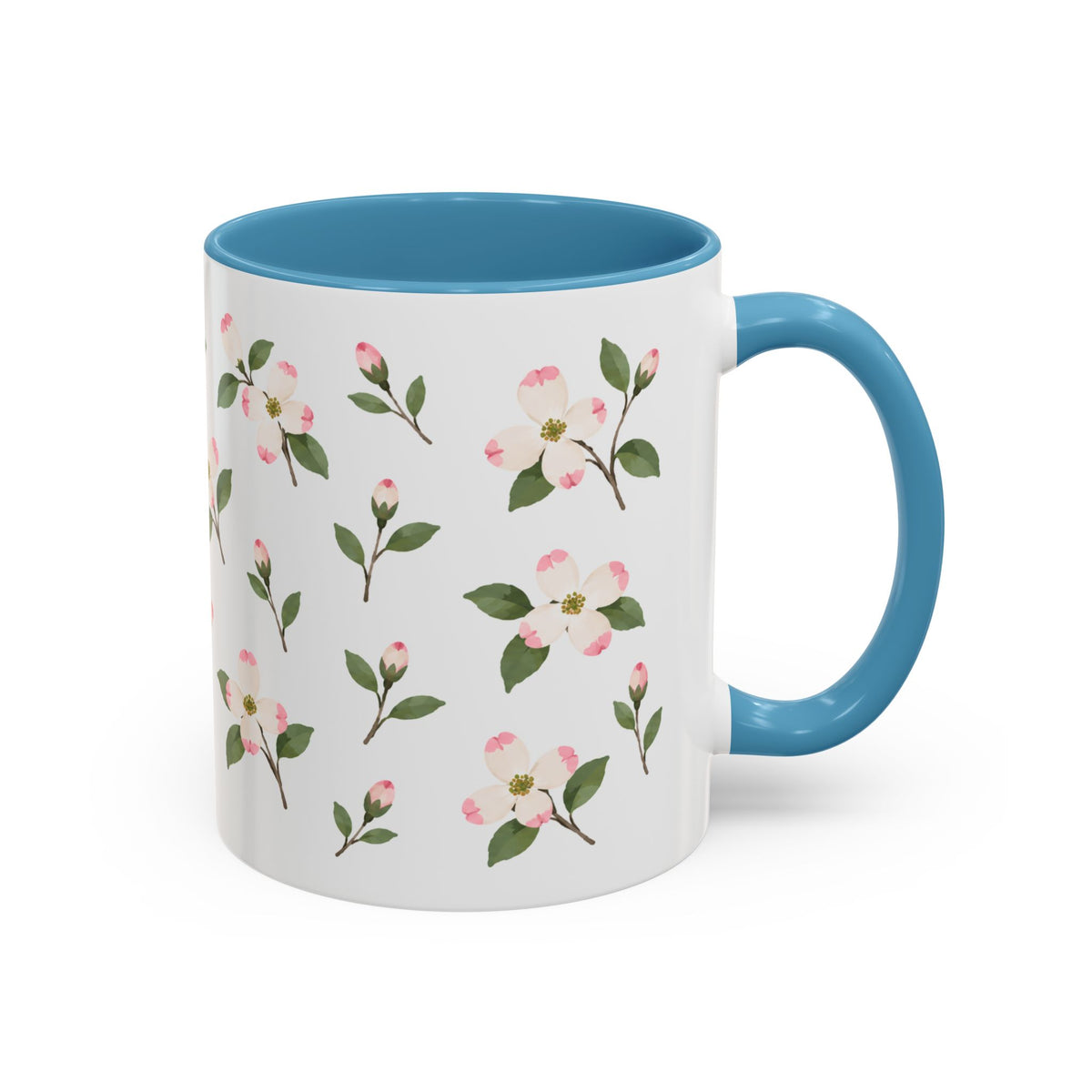 Virginia American Dogwood Mug, State Flower Floral Coffee Cup, 11oz Botanical Gift