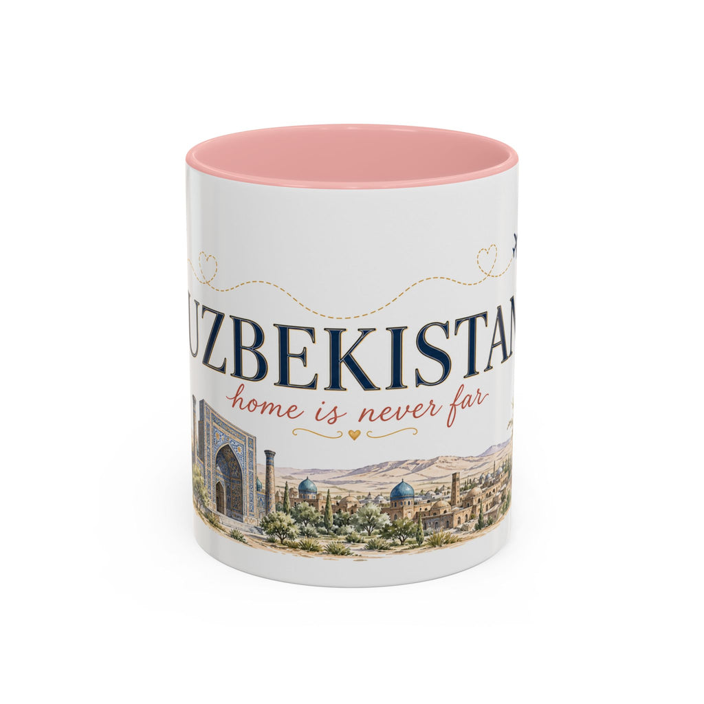 Uzbekistan Home Country Mug | Moving Away Gift | Long Distance Friendship | 11 oz 15 oz Accent Mug