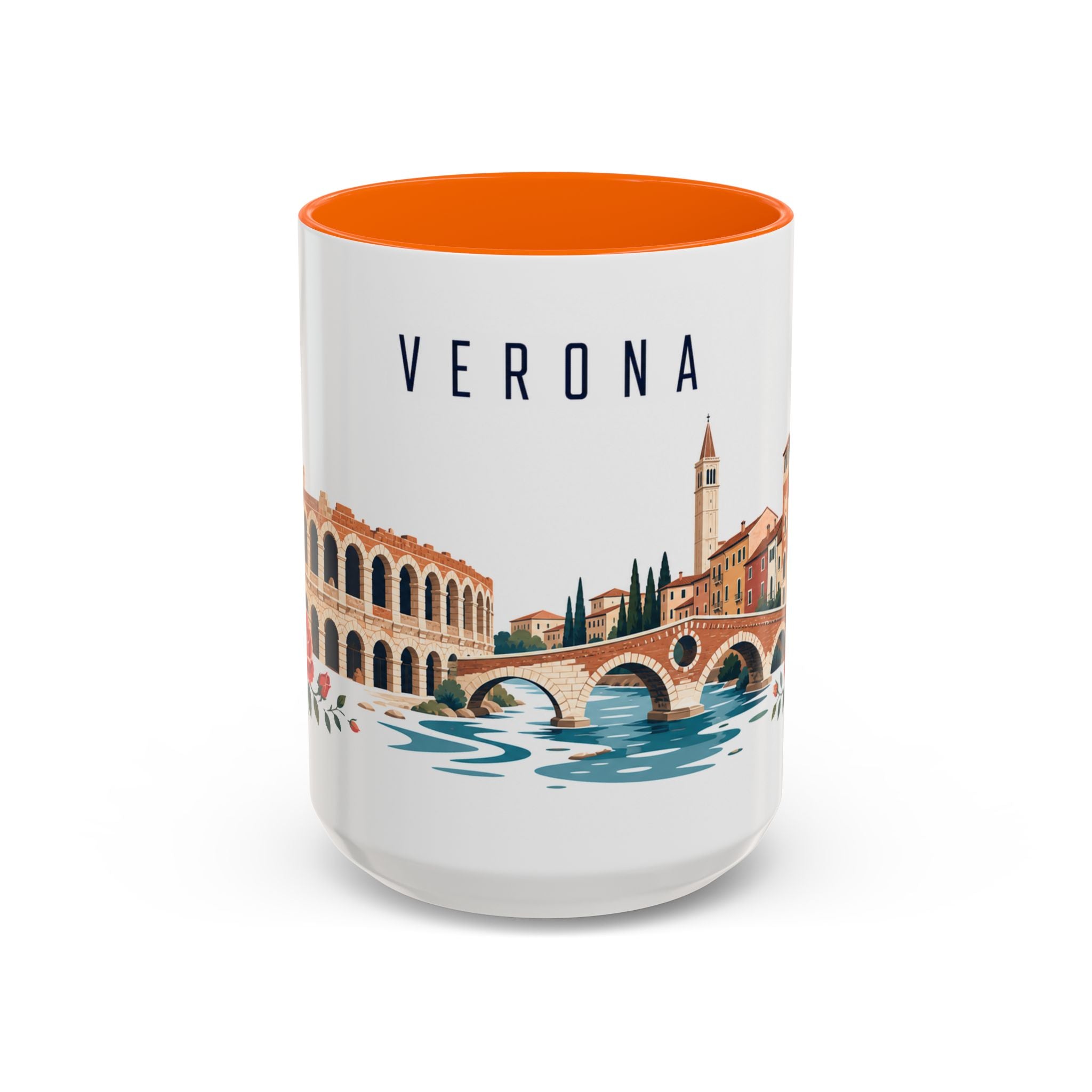 Verona Coffee Mug | Italy Travel Souvenir | Porcelain Decal City Gift | 11oz 15oz Accent Mug
