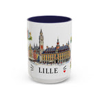 Lille Illustrated Travel Mug | City Souvenir Accent Coffee Mug | 11oz 15oz Ceramic Cup